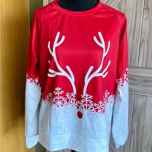 NWOT Holiday Spirit Reindeer Sweatshirt